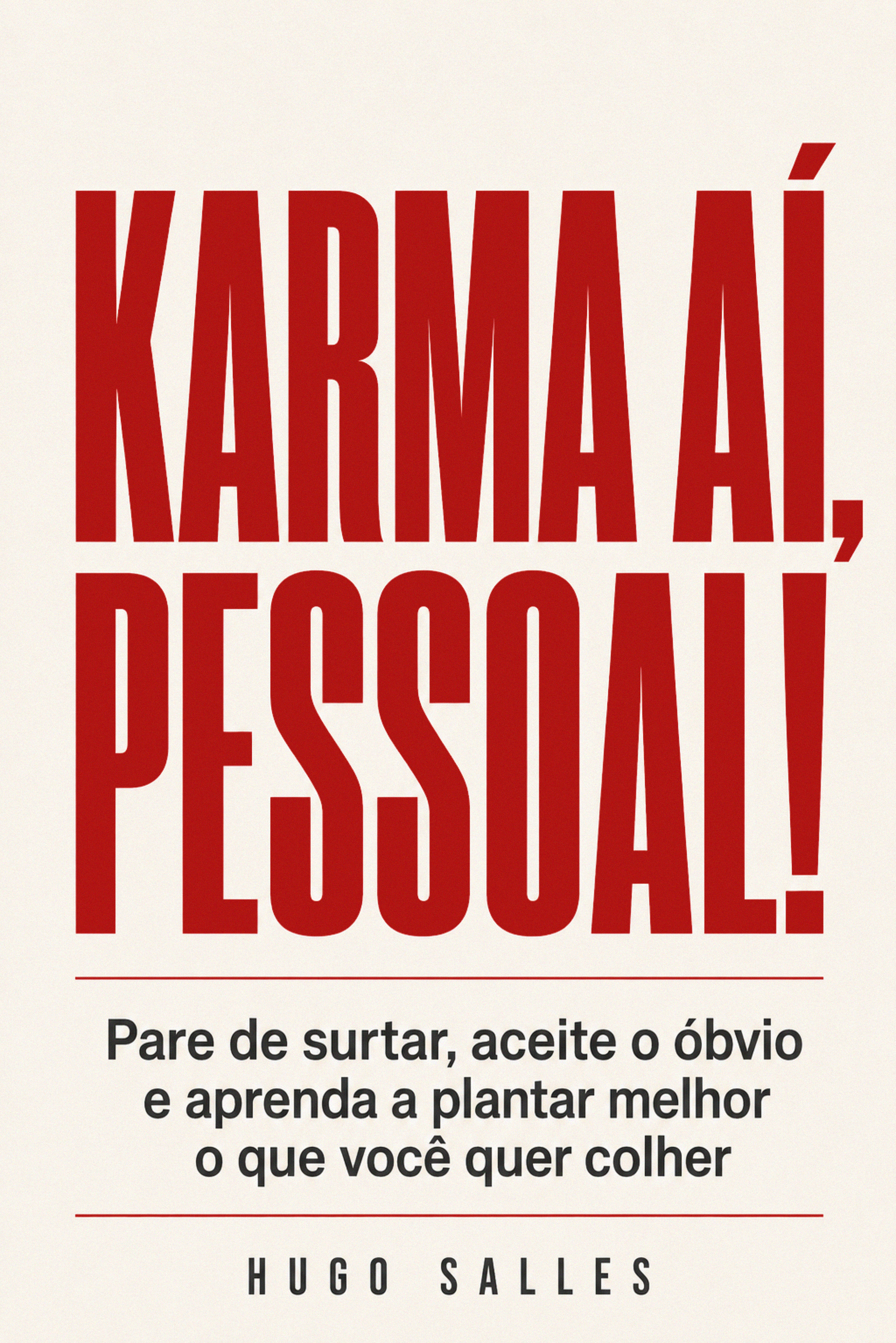 Capa do livro Karma aí, pessoal!, edição em português, de Hugo Salles